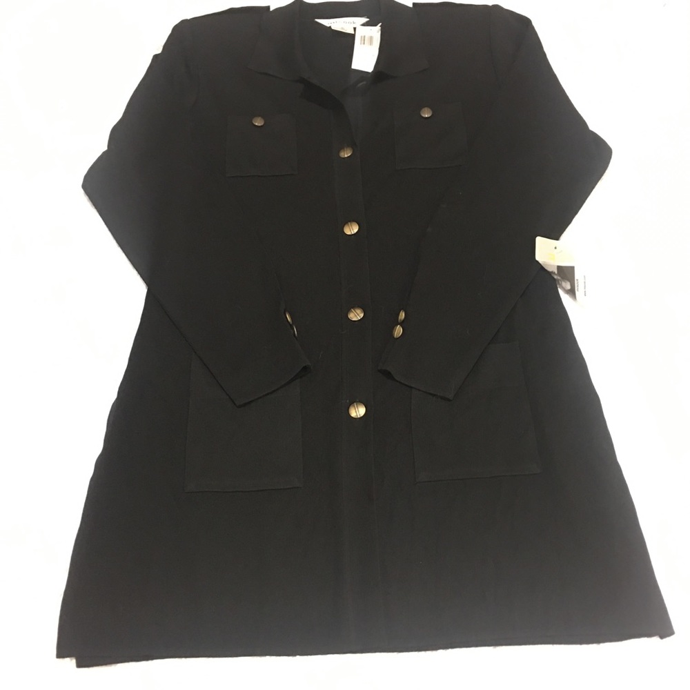Exclusively  Misook Black Cardigan Long Cardigan